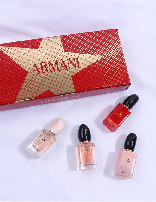 【品牌授权】【爆款】ARMANI阿玛尼香水套装 红色挚爱浓香真情流露女士红瓶Q香7ml*4 礼盒 商品图1