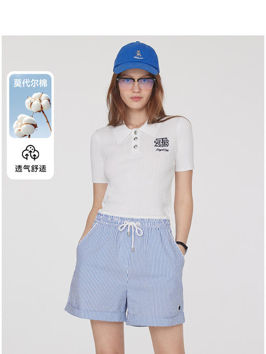 Teenie Weenie小熊字母毛衣女夏季女毛衫TTKW252505W 商品图0