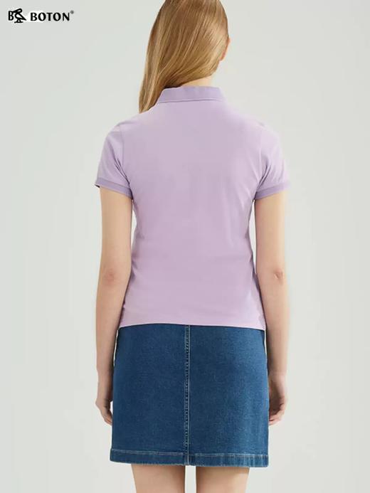 【纯棉舒适】波顿女士春夏季短袖纯色POLO衫t恤LT296223 商品图3