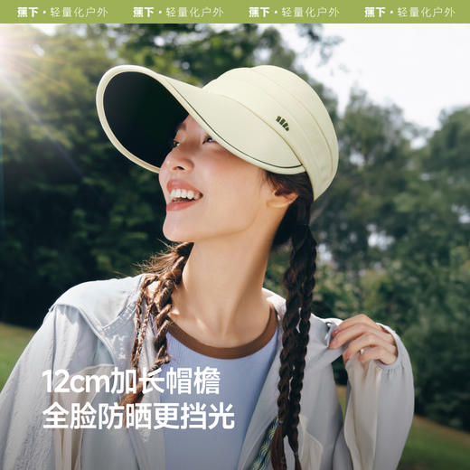 【25年新品】蕉下女士黑胶大檐鸭舌防晒帽BM530 商品图2