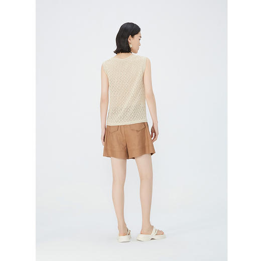 NEELLY纳俪商场同款夏季新款休闲宽松短裤女百搭简约透气休闲裤N25054H04607 商品图3