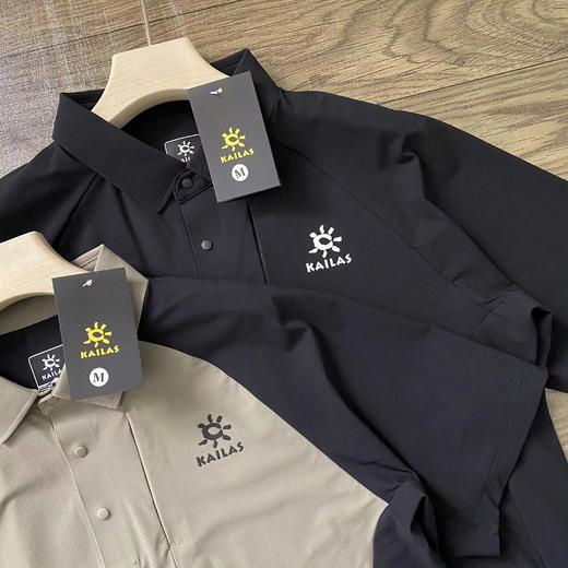 D042403夏季冰丝弹力格凉感立体剪裁polo短袖 商品图3