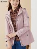 【防风舒适】波顿女士春秋季粉色时尚短款连帽风衣外套LJ890123 商品缩略图4
