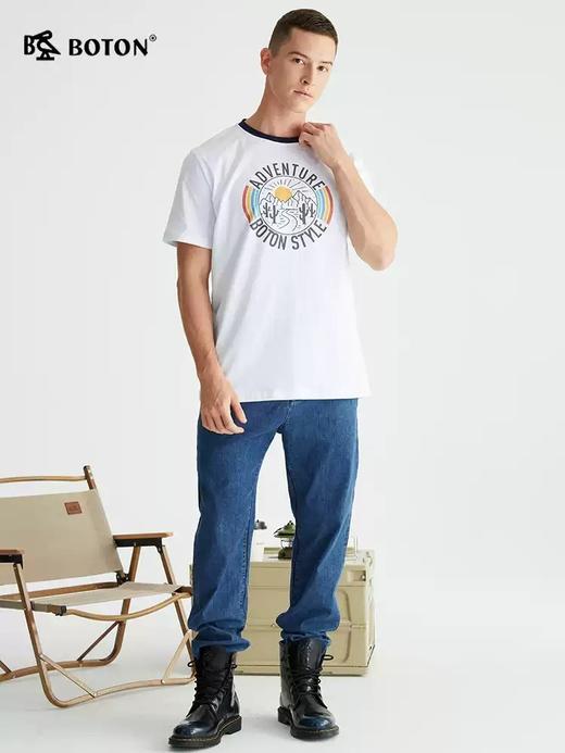 波顿男士春夏季薄款直筒修身牛仔长裤ME790122 商品图4