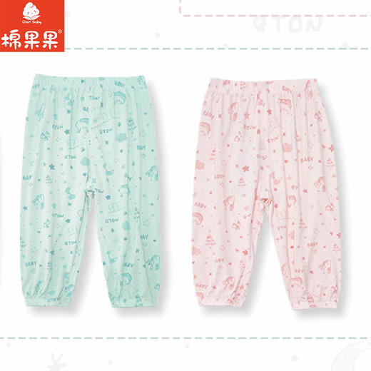棉果果夏季女童家居服防蚊5A抗菌莫代尔九分裤M221208425228 商品图0