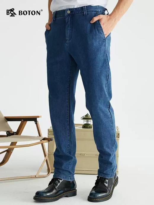 波顿男士春夏季薄款直筒修身牛仔长裤ME790122 商品图1