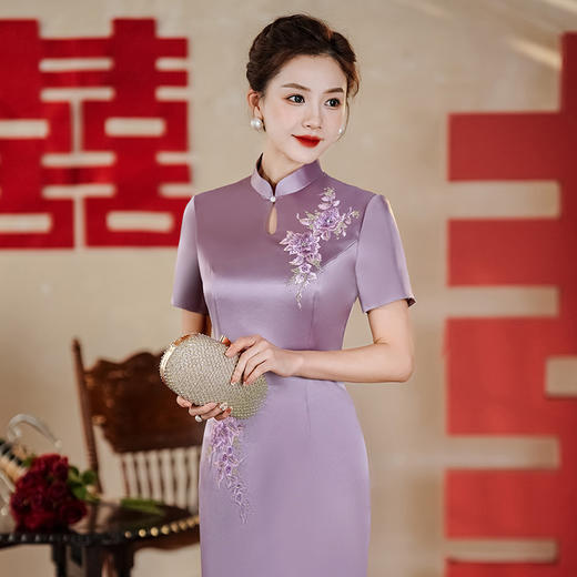 复古改良，醋酸旗袍YSD05603 商品图3