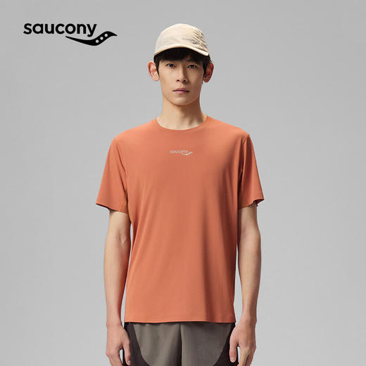 Saucony 索康尼男款舒适体感亲肤速干圆领短袖T桖 商品图0