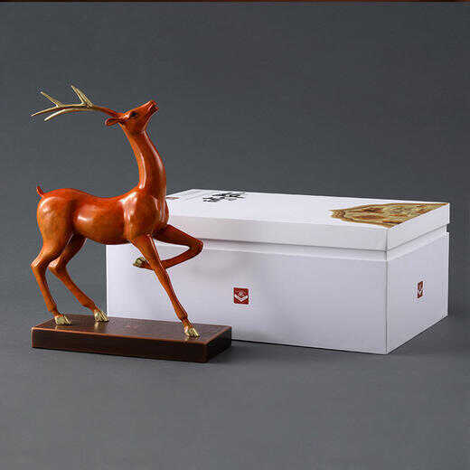 朱炳仁铜 鹿喜人间 客厅卧室茶几桌面摆件 商品图1