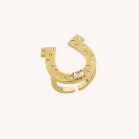 北京仓｜MYA-BAY-RODEO-金色 马蹄铁 戒指［比利时设计师］
