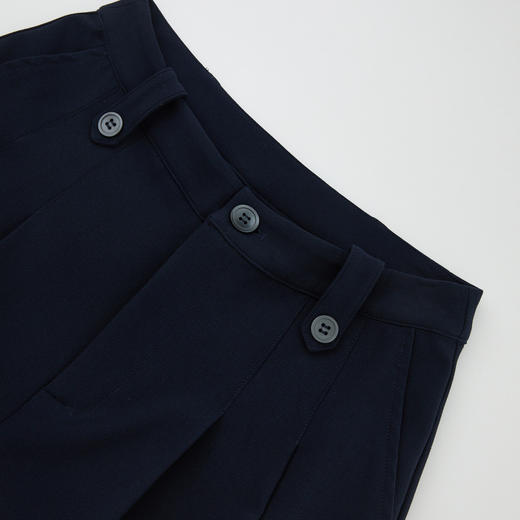 设计感简约百搭压褶短裤女夏季干练通勤款高腰短裤V0050316 商品图5