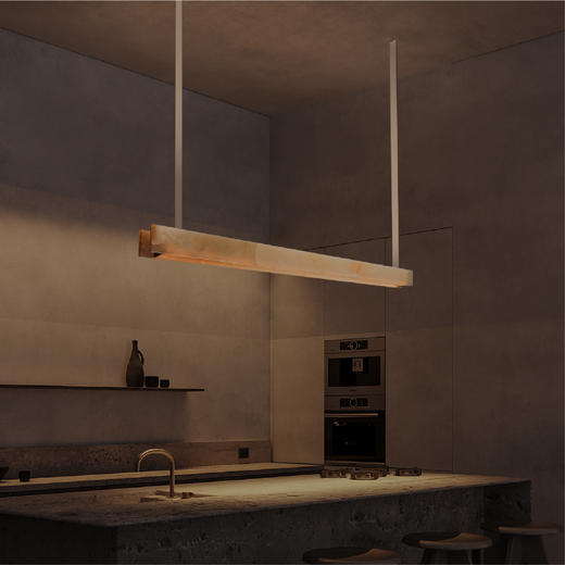 摩根喜马拉雅系列透光天然石材款聚光长桌吊灯 商品图5