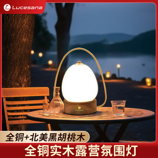 ⁶【呼吸睡眠灯】露营充电手提灯奶油风实木卧室台灯触摸喂奶护眼小夜灯伴眠呼吸灯SS06-QTT-LPS 商品图2