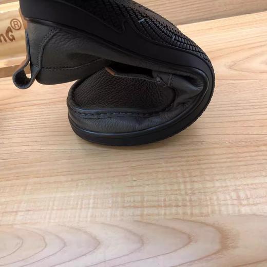 豪行春季新品商务休闲软底真皮套脚男单鞋13131928 商品图5