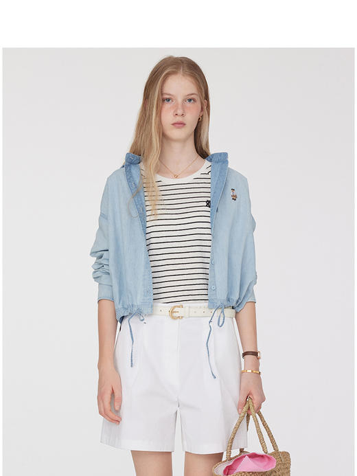 Teenie Weenie小熊卡通连帽外套女夏季女外套TTJE252504W 商品图1
