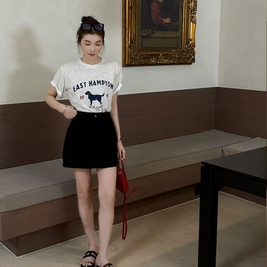 【现货】良木礼小狗印花纯棉短袖（2596） 商品图1