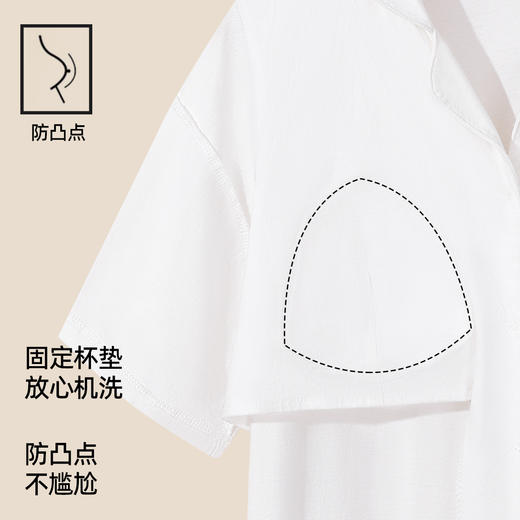 【带杯垫】熳洁儿 纯棉开衫短袖长裤家居服卡通小狗条纹夏季25263213 商品图4
