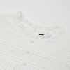 【纯棉】甜美木耳边飞飞袖衬衫女夏季拼接面料衬衣V1250684 商品缩略图5