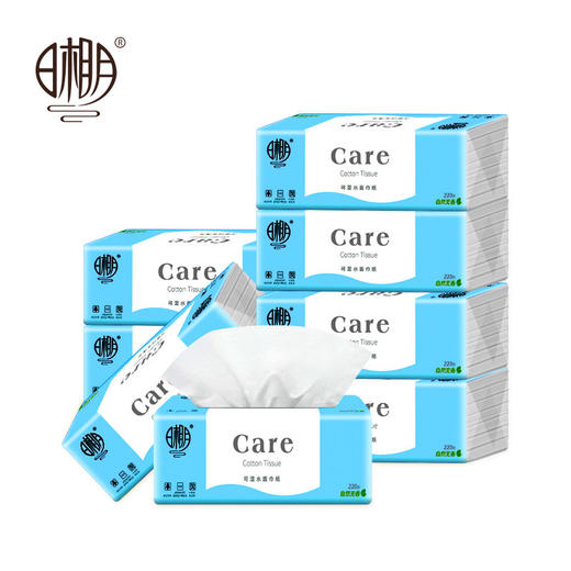 日相月原生抽纸家用可湿水面巾纸8包装 商品图0