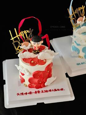 （儿童卡通）四寸动物奶油芒果夹心1（文字可改颜色可调换，备注或联系客服）