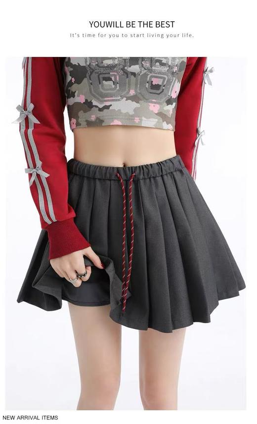 清仓特卖-学院风防走光不易皱百褶半裙短裙-喜出 商品图1