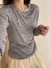 冰点价！仅限11.11！退货勿拍  设计师品牌-5521波点薄款修身圆领打底上衣-喜出 商品缩略图0