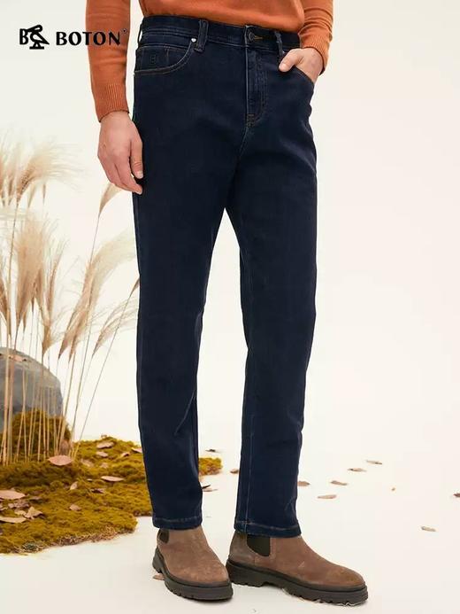 【咖啡碳】波顿男士秋冬直筒牛仔裤｜加厚保暖 经典百搭 通勤休闲长裤ME835322 商品图5