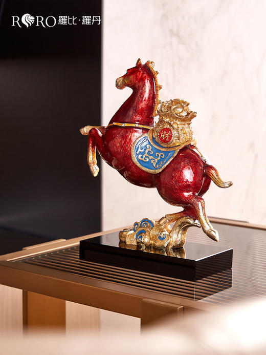 【彼达思】罗比罗丹 马上有钱 摆件珐琅彩轻奢商务送礼 商品图1