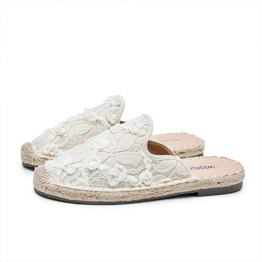 西遇渔夫鞋包头半拖鞋女新款夏季外穿仙女小香风一脚蹬凉拖鞋D1056732 商品图4