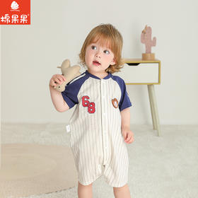 棉果果夏季商场专柜同款男童哈衣爬服时尚运动连体衣M212722225335