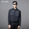 PINLI品立2025秋季新款轻奢感钉珠长袖衬衫男士宽松时尚休闲衬衣GD252113332 商品缩略图0