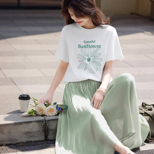 【专属特价】熙世界飘逸琉璃纱裙裤女夏季薄款2025新款光泽感八分休闲阔腿裤子 商品图4