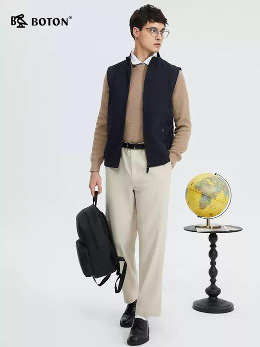 波顿男士春秋马甲｜深蓝色美式版型 叠穿点睛 率性常规款MJ006124 商品图2