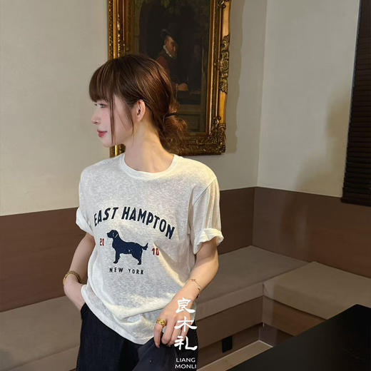 【现货】良木礼小狗印花纯棉短袖（2596） 商品图3