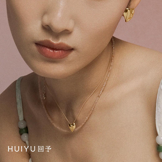 A.n.Z/回予 花契爱心双层项链双层挂链 商品图4