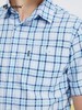 波顿男士春夏季浅蓝色格子美式休闲短袖衬衫MS033224 商品缩略图3