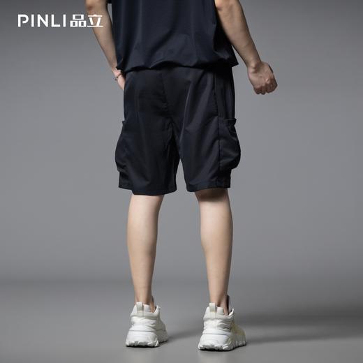 PINLI品立2025夏季新款男户外工装短裤潮流个性大口袋宽松五分裤GD252117373 商品图2