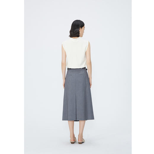 NEELLY纳俪商场同款夏季新款灰色西装中长款半身裙女高腰显瘦长裙N25054E04653 商品图3