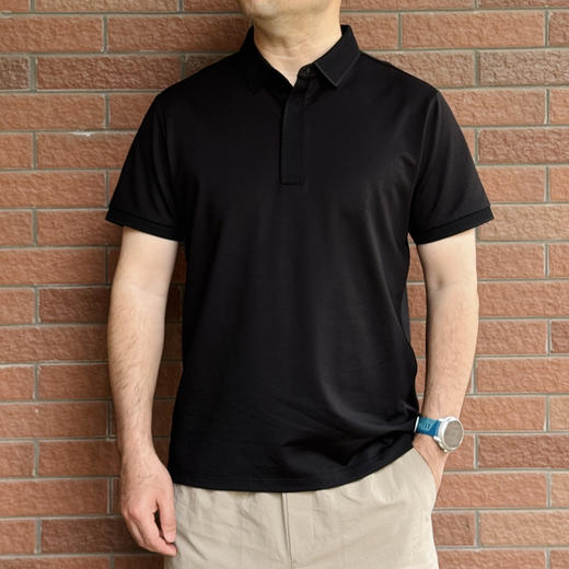 98318 薄男士--25夏抗菌弹力翻领男polo衫【包邮+三天无理由退换】 商品图3