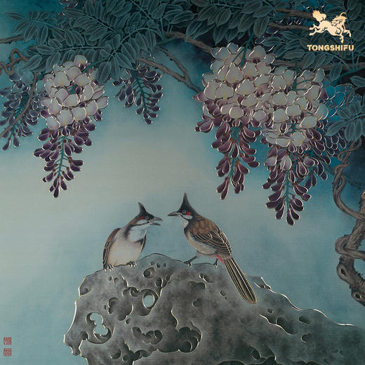 铜师傅 手工錾刻 铜雕画《空幽浪漫》客厅玄关沙发背景墙装饰画 商品图4