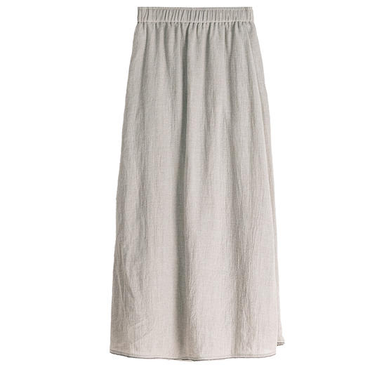 牧衣游原创 进口亚麻半身裙夏松紧腰宽松轻薄质朴百搭直筒裙 云起 商品图4