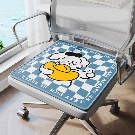 冰丝坐垫夏季办公室久坐椅子垫夏天冰凉座垫卡通冰垫透气垫凉席垫 商品图11