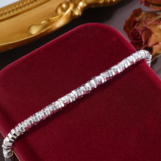 子佩集S925银【浅安时光】手链【SL443】纯银钱串圆环腰缠万贯碎银几两盘缠盘缠2504 商品图2