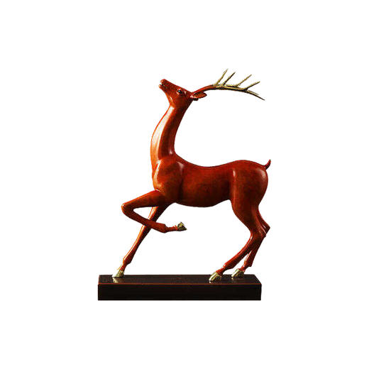 朱炳仁铜 鹿喜人间 客厅卧室茶几桌面摆件 商品图0