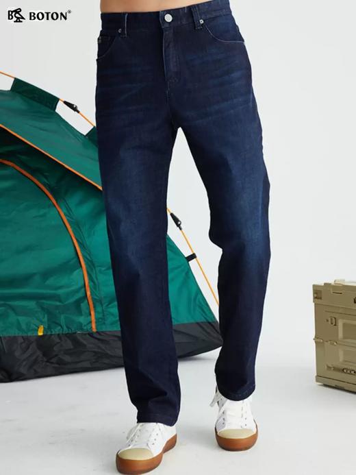 【冬暖夏凉弹力】波顿男士春夏季合身直筒透气百搭 牛仔长裤ME795322 商品图1