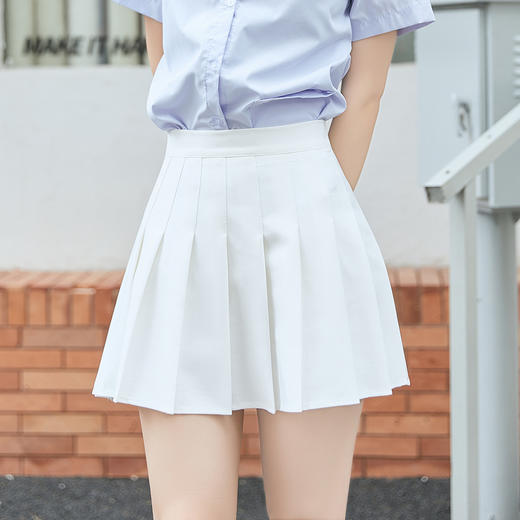 夏季新款韩版高腰运动女百褶裙防走光百搭显瘦jk学院风半身短裙 商品图7