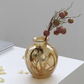 法式创意金星花瓶云雾纹理星球系列水墨玻璃花瓶家居轻奢中国风创