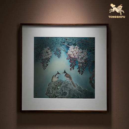 铜师傅 手工錾刻 铜雕画《空幽浪漫》客厅玄关沙发背景墙装饰画 商品图1