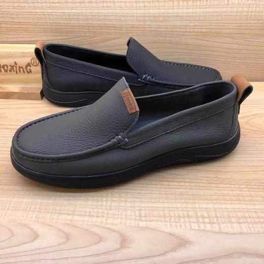 豪行春季新品商务休闲软底真皮套脚男单鞋13131928 商品图4