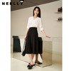NEELLY纳俪商场同款夏新款气质休闲白色衬衫女五分袖通勤百搭外套N25054R04634 商品缩略图0